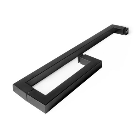 Nyitómarkolat-üvegajtóra FEKETE 25*25 mm, 400*200mm Rozsdamentes AISI304
