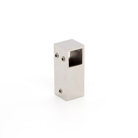 T-csatlakozó, 15x15mm zártszelvényhez POLÍROZOTT